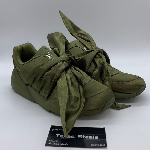 Women's Puma Fenty Rihanna Bow Olive - Picture 1 of 9